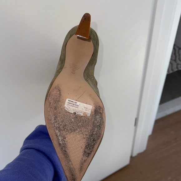 Shutz Maryana Flare Boot in Chic Olive green. - Picture 6 of 10